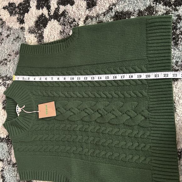Boldens Women’s Amara Merino Wool Cable Knit Vest Size L NWT - Picture 4 of 6